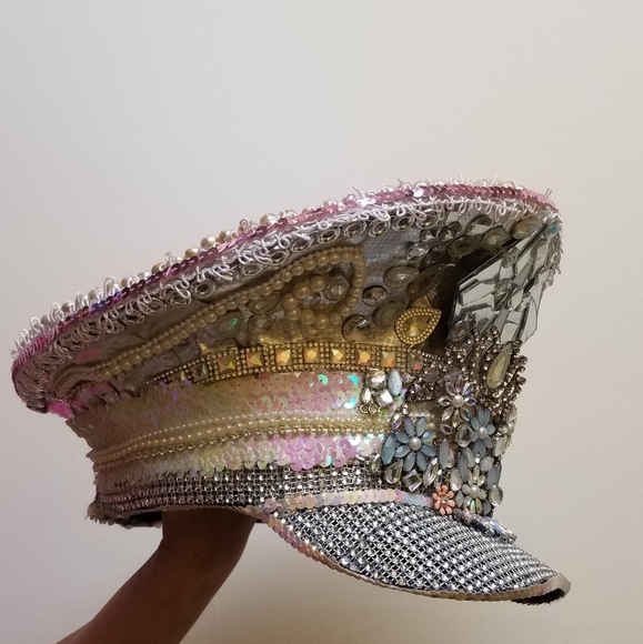 Silver Festival Burning Men Hat (Military, Rave)